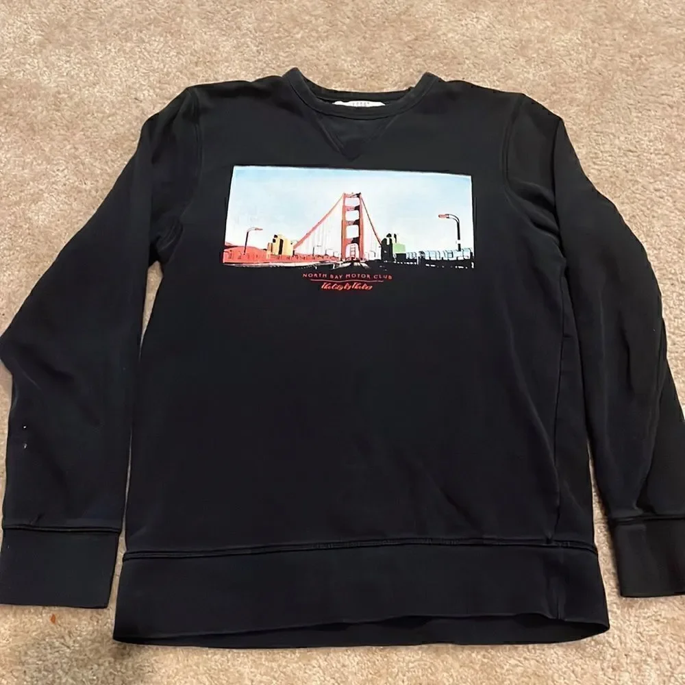 H&M “North Bay Motor Club” crewneck sweater, size Small